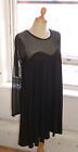 Baylis & Knight BLACK Sheer Sleeve Sweetheart SWING Dress ADELE Elegant (Smock) 
