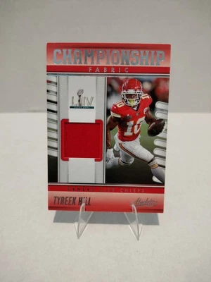 2023 Panini Absolute Tyreek Hill #CF-9 Championship Fabric Kansas City Chiefs - Image 1 of 2