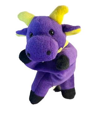 Плюшевая игрушка-животное Arthrotec фиолетовая корова/бык реклама фармацевтическая игрушка 8 дюймов - Изображение 1 из 4