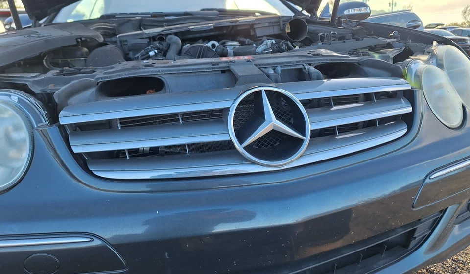 03 MERCEDES W209 CLK CLK350 CLK500 FRONT BUMPER GRILL GRILLE SILVER CHROME OEM - Image 1 of 4