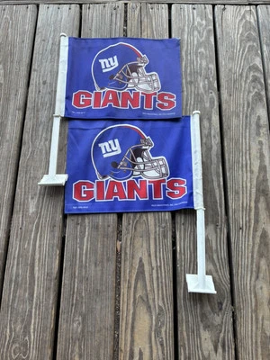 Винтажный New York Giants набор из 2 11 x 14 автомобиля флаги лицензированный Rico Industries NFL - Изображение 1 из 4