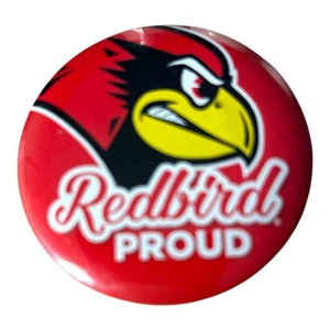 Botón Pinback Redbirds de la Universidad Estatal de Illinois de colección - Imagen 1 de 4