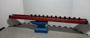 Mechanics Time Saver 1/4 in Drive Lock A Socket Magnetic Rail Rack MTS 12 Slots - Picture 1 of 4
