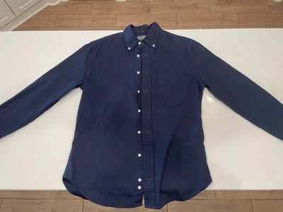 Gitman Bros Vintage Style Navy Overdye Oxford Button Down Shirt Medium  2025 - Image 1 of 4