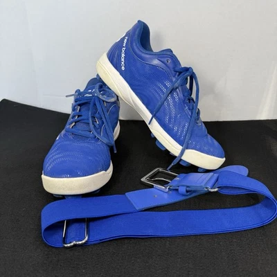 New Balance  Youth Rubber-Molded Baseball Cleat size 6 Royal Blue W/Belt - Image 1 of 4