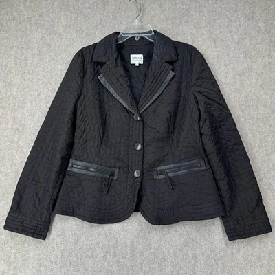 Chaqueta negra acolchada ligera Armani Collezioni para mujer Eur 48 US XL Foto 1 de 4