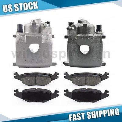 Front Brake Calipers and Brake Pads for Volkswagen Jetta 1.6L 85-87 1989-1992 - Image 1 of 4