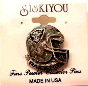 Las Vegas Raiders Pin Pewter Football Helmet Hat Lapel NFL New - Picture 1 of 2