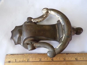 Vintage Original Patina 1940's Brass Door Knocker 7 inch - Picture 1 of 2