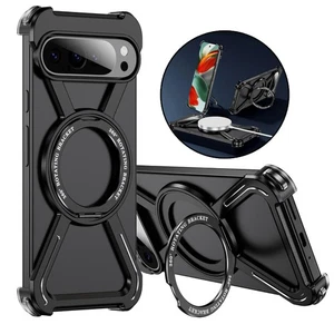 Aluminum Magnetic Holder ShockProof Case For Google Pixel 9 Pro XL 8 Pro Cover - Picture 1 of 16