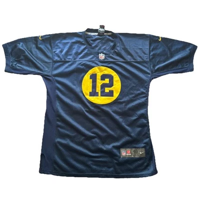 Camiseta Nike On Field NFL Green Bay Packers Aaron Rodgers Throwback azul marinho tamanho 48 - Imagem 1 de 4