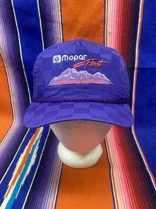 Cappello Berretto Vintage Mopar First Mile High Nationals Viola Cinturino a Scacchi Posteriore - Foto 1 di 9