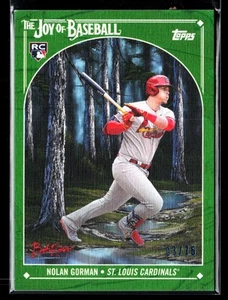 2023 Topps x Bob Ross Nolan Gorman RC Sap Green /75 - Picture 1 of 2