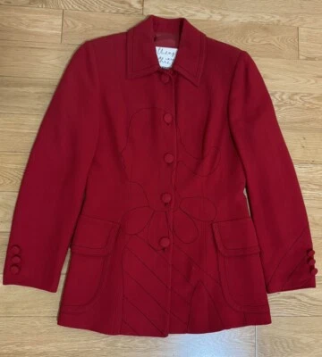 Costuras vintage Moschino baratas y elegantes años 90 rojo negro Ciao oliva aceite talla 42 Foto 1 de 4