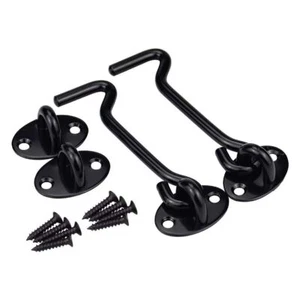 Cabin Hook And Eye Latch Lock Shed Gate Door Catch Silent Holder Stainless Steel - Picture 1 of 25