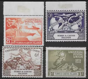 Turks & Caicos 1949 UPU Set MNH - Imagen 1 de 1