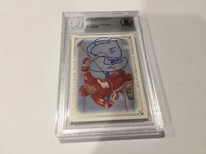 Theoren Fleury Signed 2008-09 UD Masterpieces Card Slabbed Beckett BAS a - Picture 1 of 3
