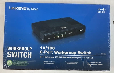 LINKSYS 8-Port Workgroup Switch 10/100 Mbps EZXS88W New - Image 1 of 3