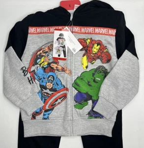 Boys Size 6 Marvel Avengers 3-Piece Pants Set Hoodie, Joggers & Short Sleeve Tee - Picture 1 of 7
