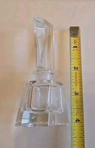 Vintage klobiger facettierter Kristall Parfüm Flakon mit großem Prismenstopfen Dauber - Bild 1 von 10
