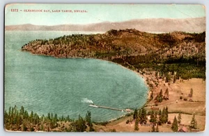 Lake Tahoe Kalifornien Glenbrook Bay Vogelperspektive Dampfschiff Pier Postkarte P5 - Bild 1 von 2