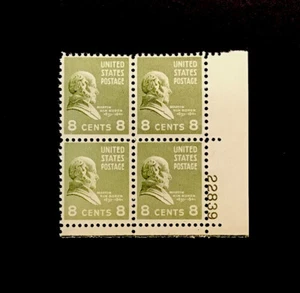 US 8 Cent Martin Van Buren 1938, Scott #813, Block Of 4 Stamps, MNH/OG/VF. - Picture 1 of 1