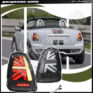 CLEAR LED Tail Lights For 2007-2013 BMW Mini R56 R57 R58 R59 Cooper S Union Jack - Picture 1 of 16