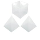 White Pyramid Silicone Molds Silicone 1Pcs Plastic Frame  Diy