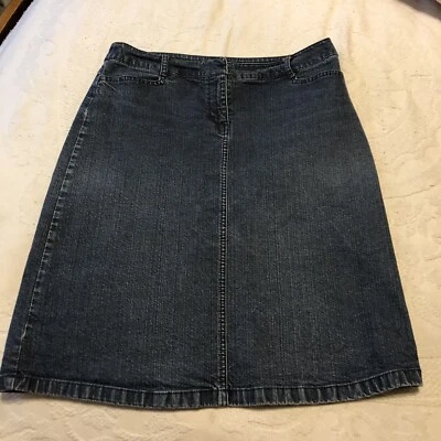 GEOFFREY BEENE BLUE DENIM SZ 4 Women Skirt Distressed - Image 1 of 4