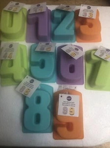 Wilton Silicone Number Molds - Oven Safe To 400 Degrees F! - Picture 1 of 11