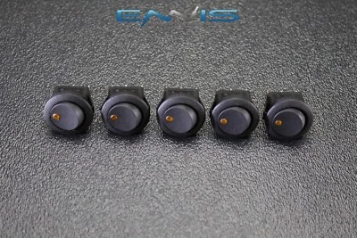 INTERRUPTOR BASCULANTE REDONDO 5 PIEZAS 3/4 ORIFICIOS 16 AMP 12V 3 PIN NARANJA PALANCA LED IBRRRSO Foto 1 de 4