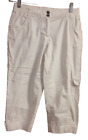 Chico's White Capris Elastic Waist and Legs Pockets Misses Size 00 (Size 2)