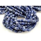 Pneu Heishi lisse lapis 6 mm, perles de pneu lapis-lazuli, forme de roue plate lapis