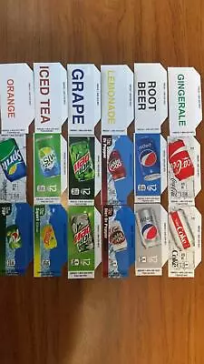 (18) 12oz "CAN" COKE/SODA VENDING MACHINE LABELS VARIETY PACK "NEW"/OEM ROYAL