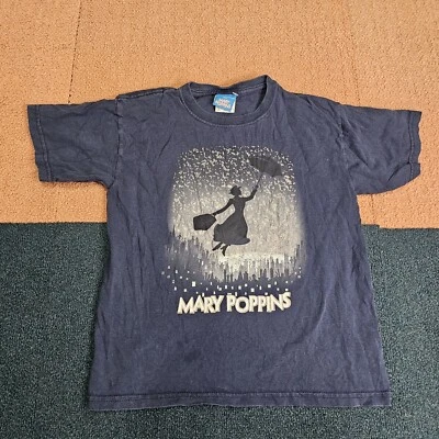 Stain* Disney Cameron Mackintosh Mary Poppins Youth T-Shirt Small Blue Q1a - Image 1 of 4