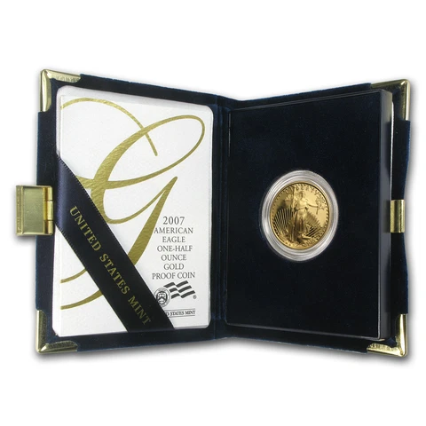 2007-W 1/2 oz Proof Gold American Eagle (w/Box & COA) - SKU #26513 Cover