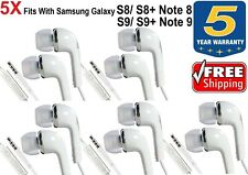 5pcs In-ear Stereo Earphone Earplug Control for Samsung Galaxy S7 Edge S8 Plus