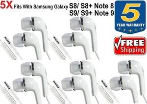 5X Fits With Samsung Galaxy S8+ S9+ Note8 9 EarBuds Headphones Headset Free Ship - Zdjęcie 1 z 12