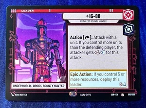 Star Wars Unlimited Spark of Rebellion IG-88 Droid Bounty Hunter Leader Card - Picture 1 of 2