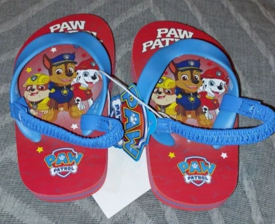 NEW Toddler Boy Flip Flop size S 5/6  Paw Patrol Chase & Marshall -3812 - Image 1 of 3