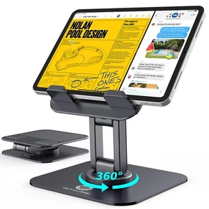 for Ipad Stand for Desk, 360 Rotating Adjustable Portable Monitor Tablet Holder - Picture 1 of 6