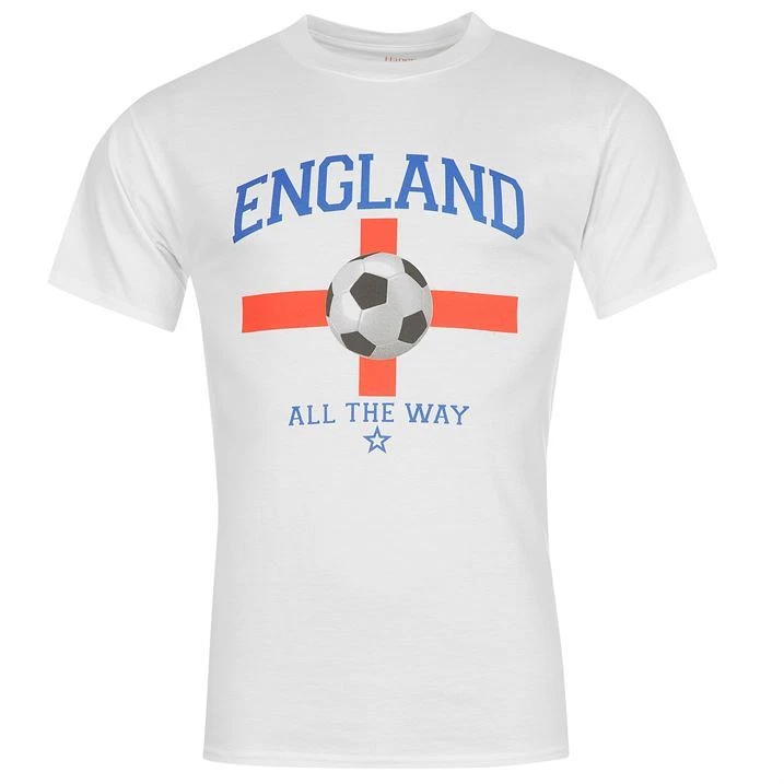 England National Team T-shirt (L, XL) Hanes Beefy-T 100% Cotton Football Soccer