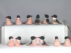 3.5cm FEATHER BIRD MODEL - SET OF 12 - CRAFTERS - HOBBIES - MINIATURE BEE EATER