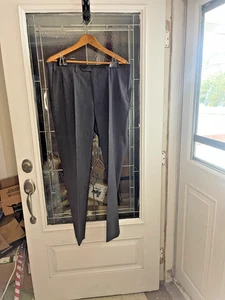 Calvin Klein Mens Skinny fit Dress Pants 38 / 32 Grey Solid Stretch - Picture 1 of 3