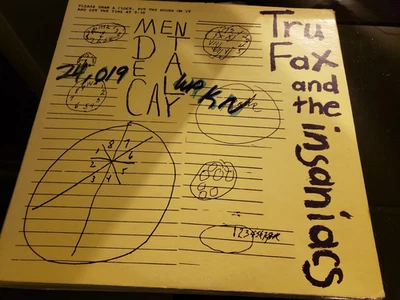 MENTAL DECAY TRU FAX AND THE INSANIACS PUNK ROCK INDIE PRESS 1982 VG+ WASP RTX Foto 1 de 4