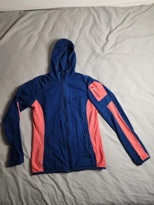 Chaqueta con Capucha Icebreaker Lana Merino GT Mujer Grande Azul Rosa Ligera NUEVA - Imagen 1 de 10