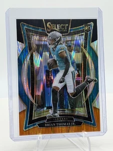 Brian Thomas Jr. 2024 Panini Select Black & Orange Prizm Shock RC 91 Rookie - Foto 1 di 2