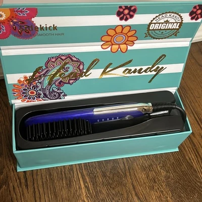 Head Kandy SideKick Purple Straightening Styling Hair Brush - Image 1 of 4