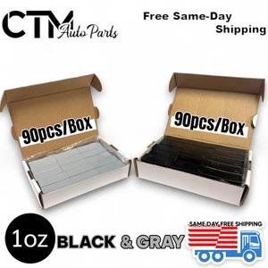 2-Box 1 oz Grey & Black Balance Wheel Weights Stick-on Adhesive Tape Lead-Free - Picture 1 of 6