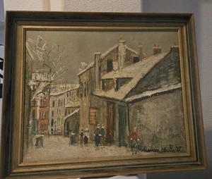vintage Maurice Utrillo print "Maison Mime" 23 x 20 framed 28 x 24 - Picture 1 of 8
